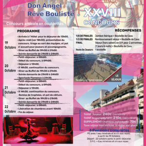 XXVIII Concurso La Boule Lyonnaise Octubre 2026