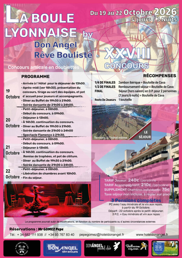 XXVIII Concurso La Boule Lyonnaise Octubre 2026