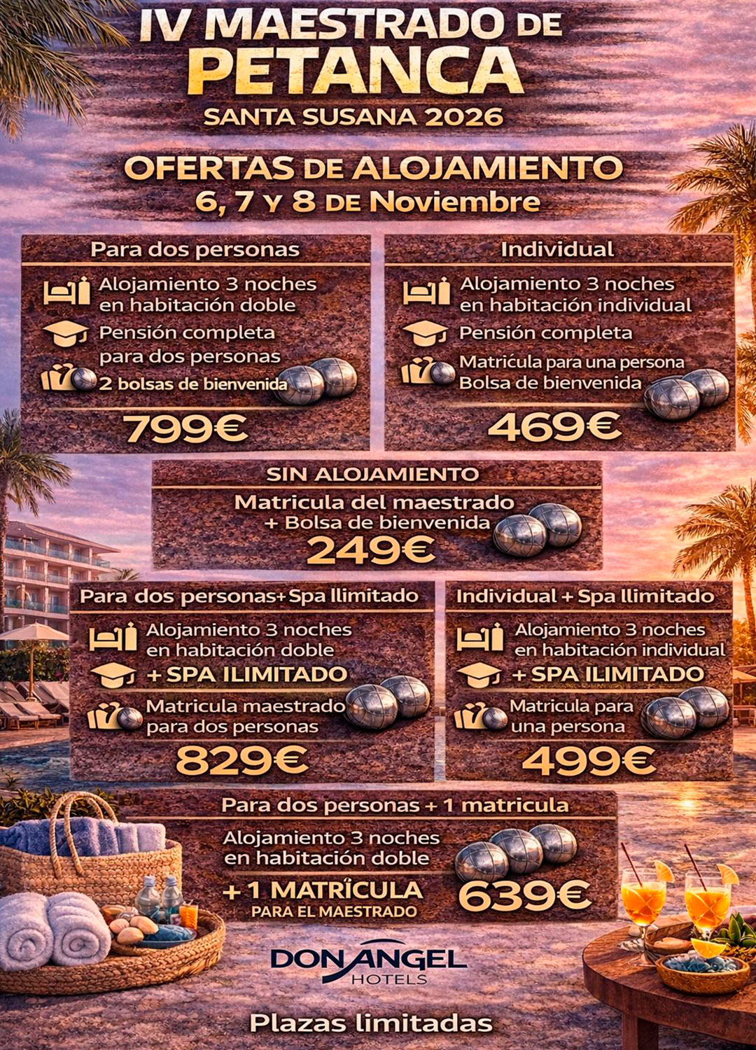 Petanca Noviembre Hotel Don Angel